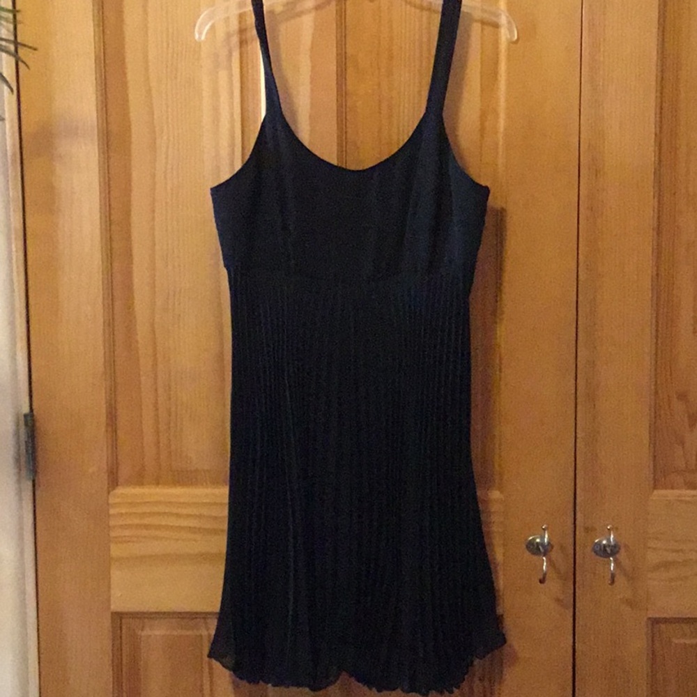 Elegant Black Pleated Dress